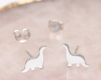 Sterling Silver Mini Dinosaur Earrings