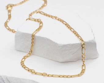 9ct Yellow Gold Figaro Chain Link Necklace
