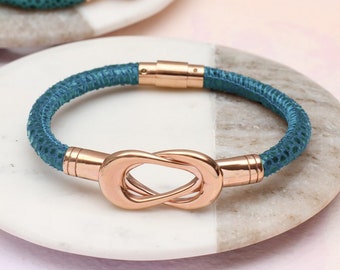 18ct Rose Gold Plated Infinity Bracelet