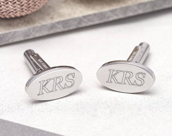 Personalised Oval Cufflinks