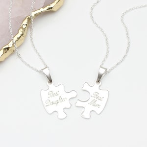 Gepersonaliseerde sterlingzilveren puzzelset • Vriendschapsbedel