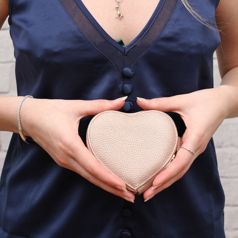 Personalised Luxury Leather Heart Purse Etsy