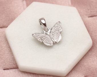 Silver or 18ct Gold Plated Tiny Butterfly Charm