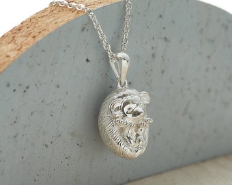 Collier hérisson en argent sterling