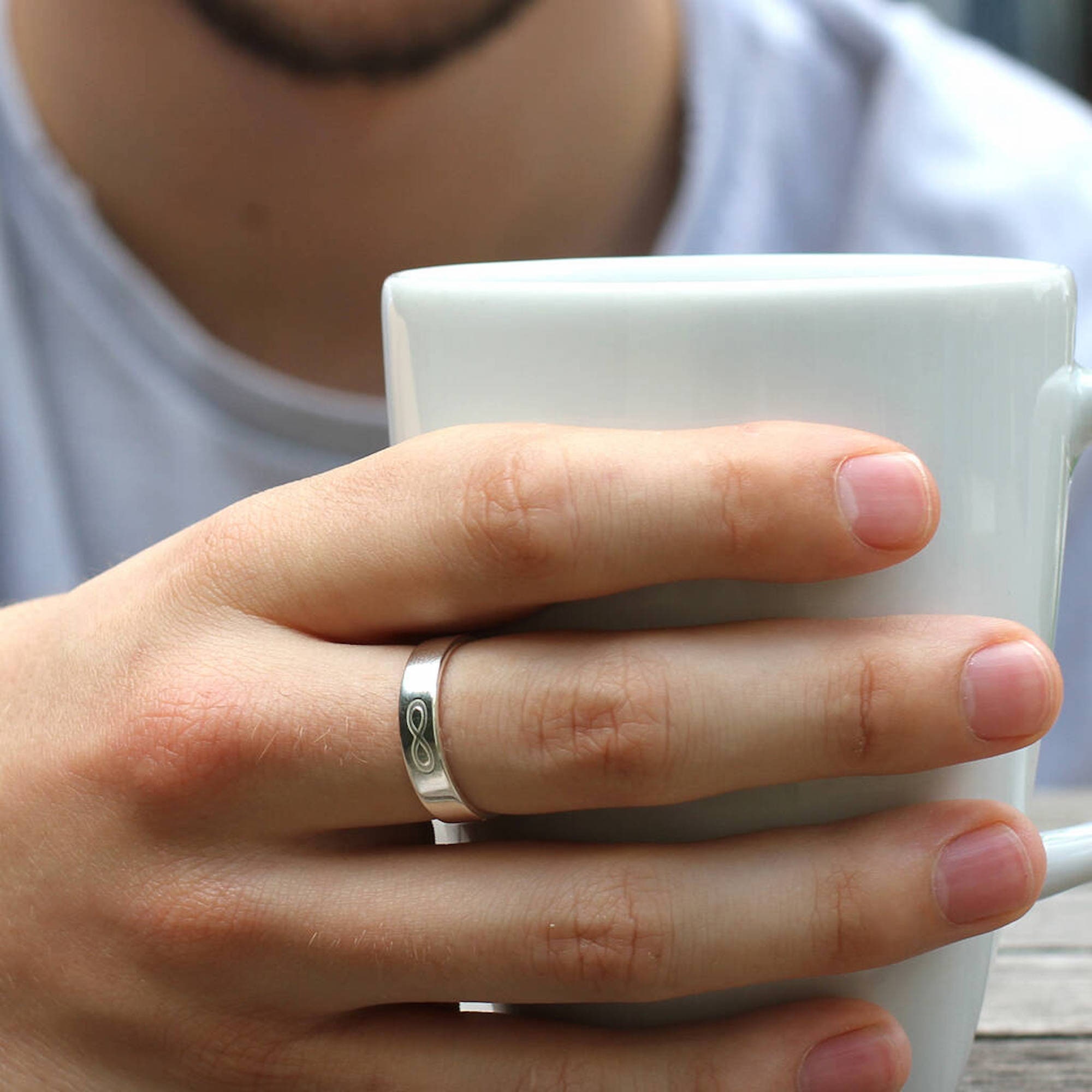 【HURLEY BURLEY】Infinity Signet Ring シルバー イニシャル ♪ HURLEY BURLEY】シルバー オリジナル メッセージ 刻印 リング