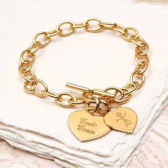 Gold Charm Bracelet Etsy Ireland