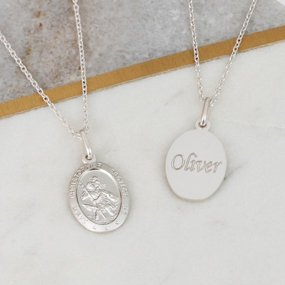 Buy the Silver Medium St Christopher Necklace from British Jewellery  Designer Daniella Draper – Daniella Draper UK
