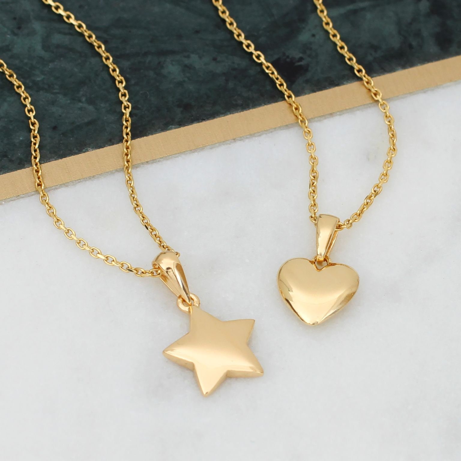 Collana Con Pietra Portafortuna TINGN Placcata Oro 18K - Regalo Di Compleanno Per Donna