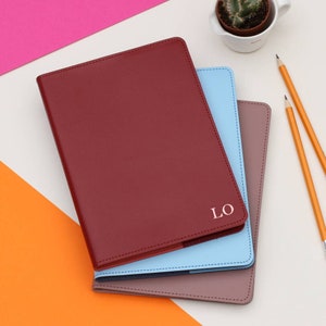 Personalised refillable leather lined notebook image 2