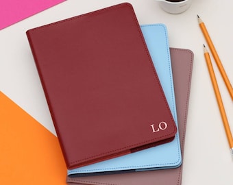Personalised Refillable Leather Lined Notebook • Personalized Journal