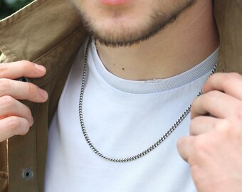 Sterling Silver Chains for Men - Etsy 