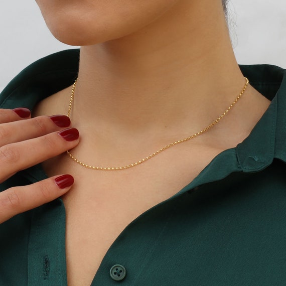 9ct yellow gold belcher chain sale