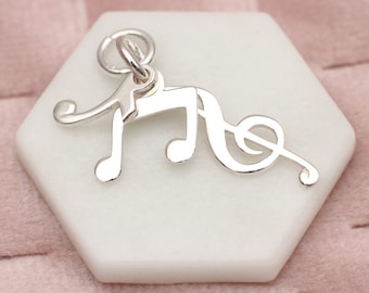 Sterling Silver Music Notes Charm