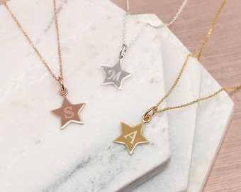 Personalised Initial Star Necklace