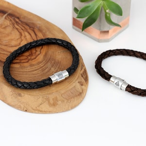 Leren Keltische leren armband met liefdesknoop • Herensieraden