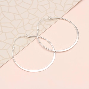 Contemporary Flat Hoop Earrings