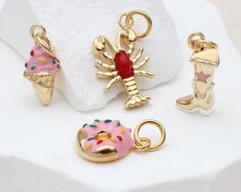Gold Plated And Enamel Charm Selection