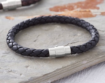 Men's Plaited Leather Bracelet