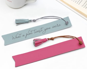 Personalised Leather Bookmark