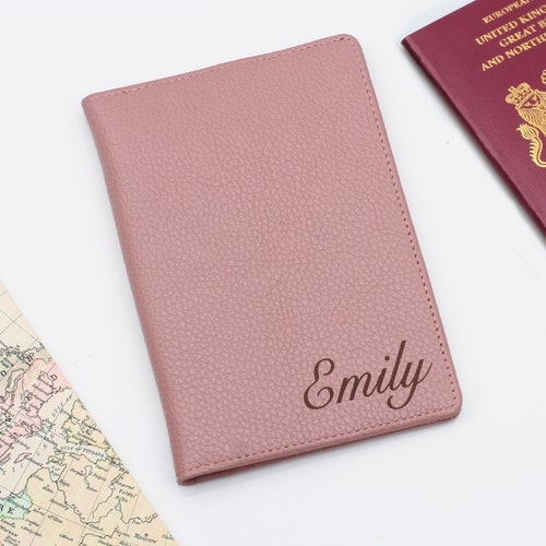 Personalised Name Leather Passport Holder Travel Accessories Etsy UK