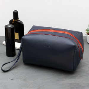 Personalisierte Herren Luxus Waschtasche • Personalisierte Herren Kosmetiktasche • Reisegeschenk