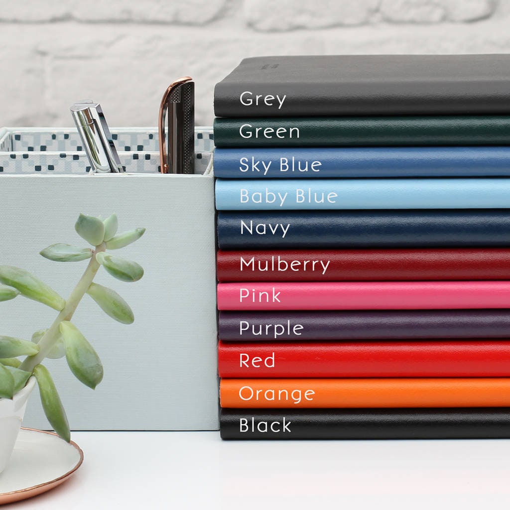 Personalised Leather Embossed Notebook Etsy UK
