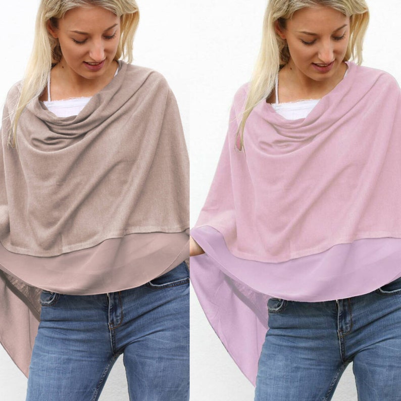 Personalised Lightweight Wool Mix Summer Poncho Accessories Scarves Mother Gift Gift For Mom image 8