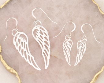 Silver Angel Wing Earrings