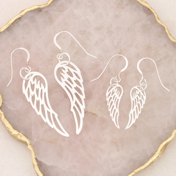 Silver Angel Wing Earrings