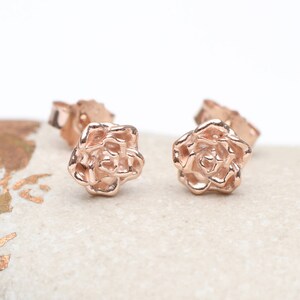 Silver & 18ct Gold Plated Birth Flower Stud Earrings June