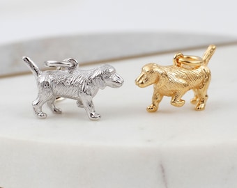 Sterlingzilveren of geelgouden vergulde Chinese dierenriem hondenbedel • Nieuw maanjaar•