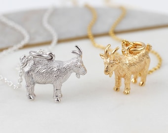 18ct Gold Plated Or Silver Chinese Year Of The Goat Necklace