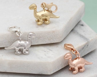 Silver or Gold Mini Dinosaur Charms