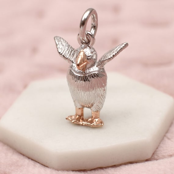 Sterling Silver Puffin Charm • Animal Jewellery