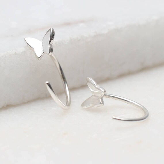 Butterfly pull sale through earrings