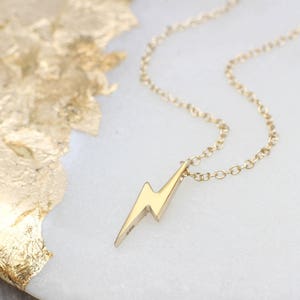 18c Gold Plated Lightning Bolt Necklace • Ziggy Stardust Necklace • David Bowie Necklace • Jewellery Set • Personalised Gift For Mum