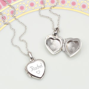 Petite Personalised Silver Girl's Locket