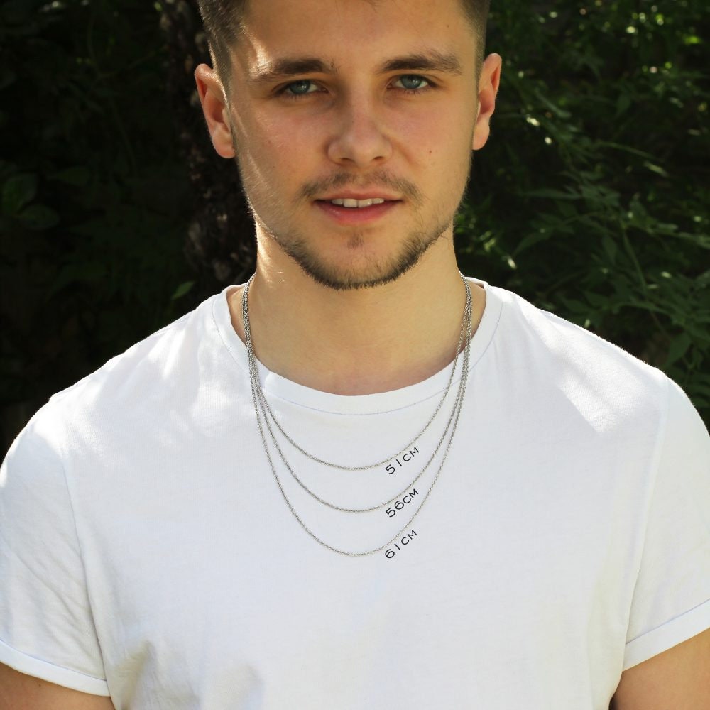 Personalised Silver Double Dog Tag Necklace - Etsy