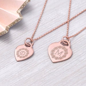 Personalised 18ct Rose Gold Plated Flower Circle Necklace image 1
