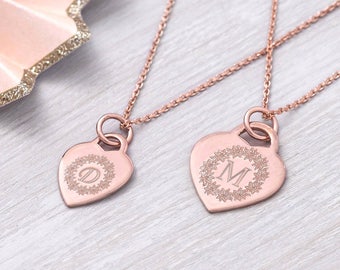 Personalised 18ct Rose Gold Plated Flower Circle Necklace