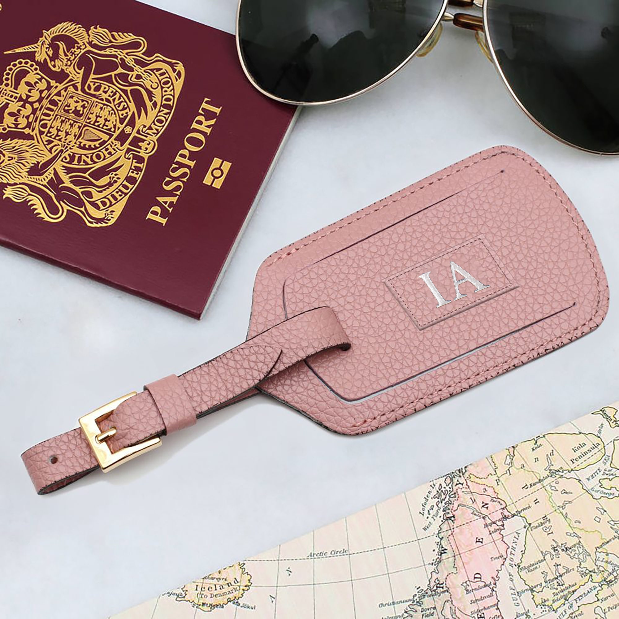 Personalised Leather Recycled Luggage Tag • Travel Accessories •