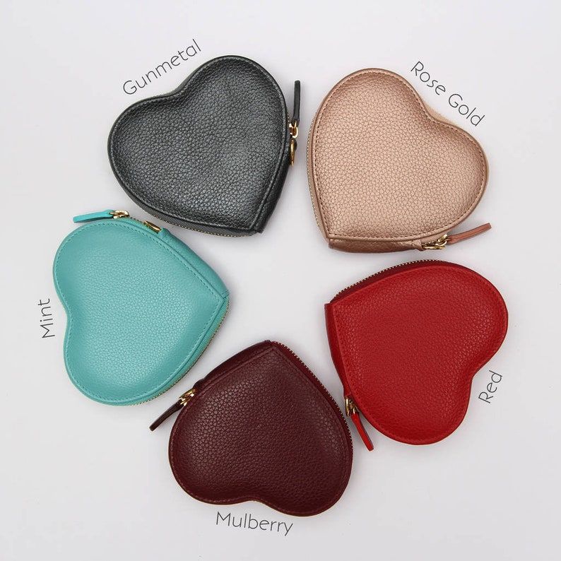 Personalised Luxury Leather Heart Purse Etsy