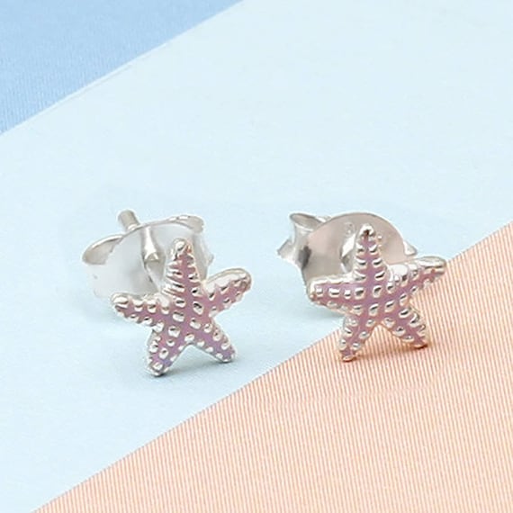 Dew Orecchini A Lobo In Argento 925 Con Design A Stella Marina - Eleganti E Confezione Regalo