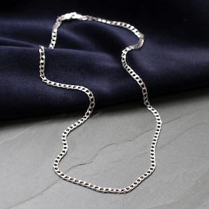 Men&#39;s Sterling Silver Curb Chain Necklace