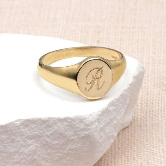 9ct gold deals personalised ring