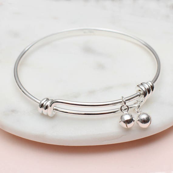 personalised silver baby bracelet