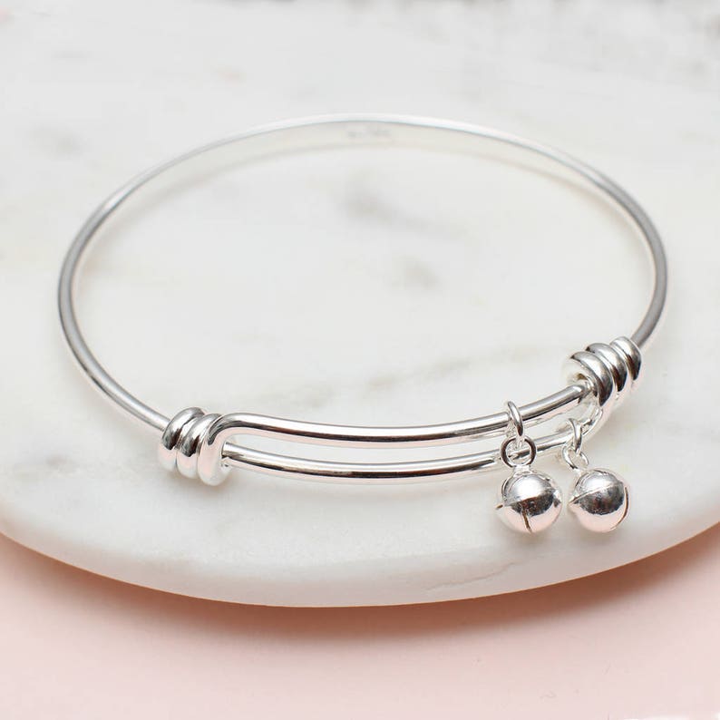silver christening bangle