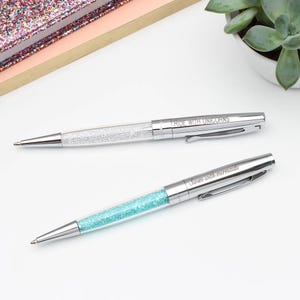 Personalised Crystal Sparkle Pen • Stationery Gifts • Engraved Pen • Graduation Gift