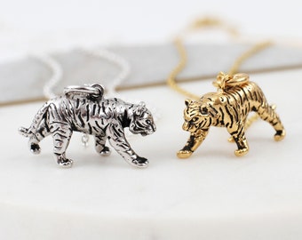 18ct Gold Plated Or Silver Chinese Zodiac • Year Of The Tiger Necklace •