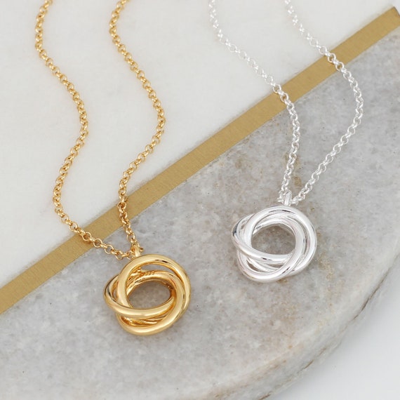 Intertwined Russian Rings Personalised Necklace – Custom Jewellery Australia